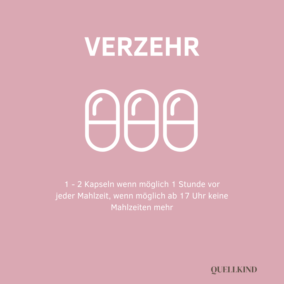 2 Kapseln vor Hauptmahlzeiten mit Wasser einnehmen