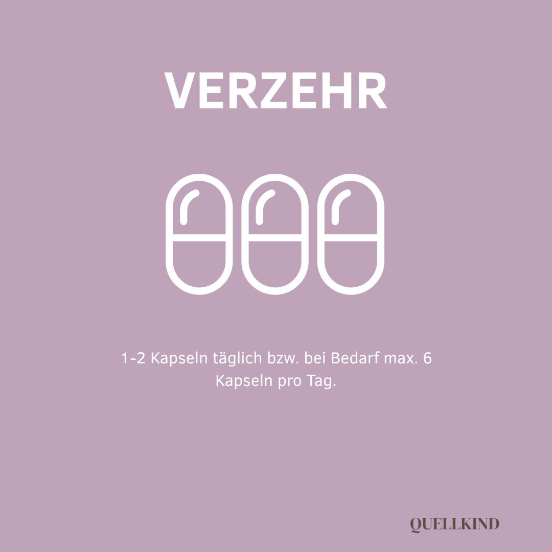 1–2 Kapseln täglich, bei Bedarf max. 6 Kapseln pro Tag