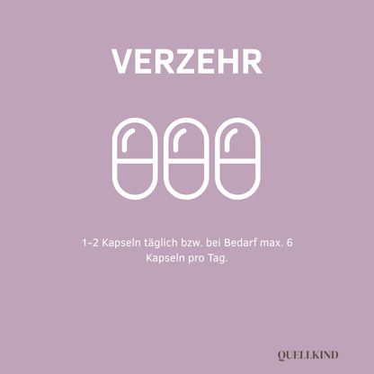 1–2 Kapseln täglich, bei Bedarf max. 6 Kapseln pro Tag