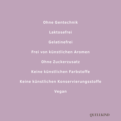 Vegane Kapseln ohne künstliche Zusatzstoffe, Farbstoffe oder Aromastoffe