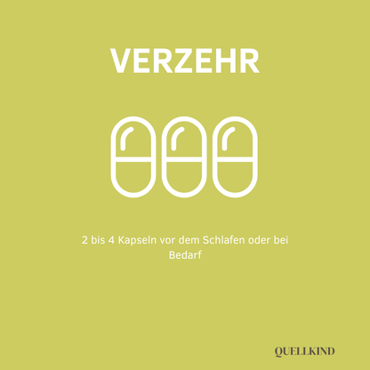 2–4 Kapseln vor dem Schlafen oder bei Bedarf einnehmen