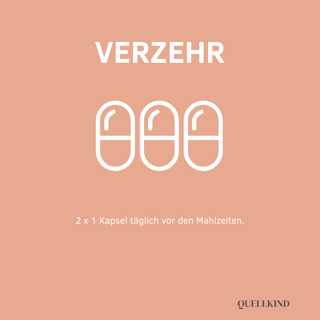 2 mal 1 Kapsel täglich vor den Mahlzeiten zur natürlichen Energieunterstützung