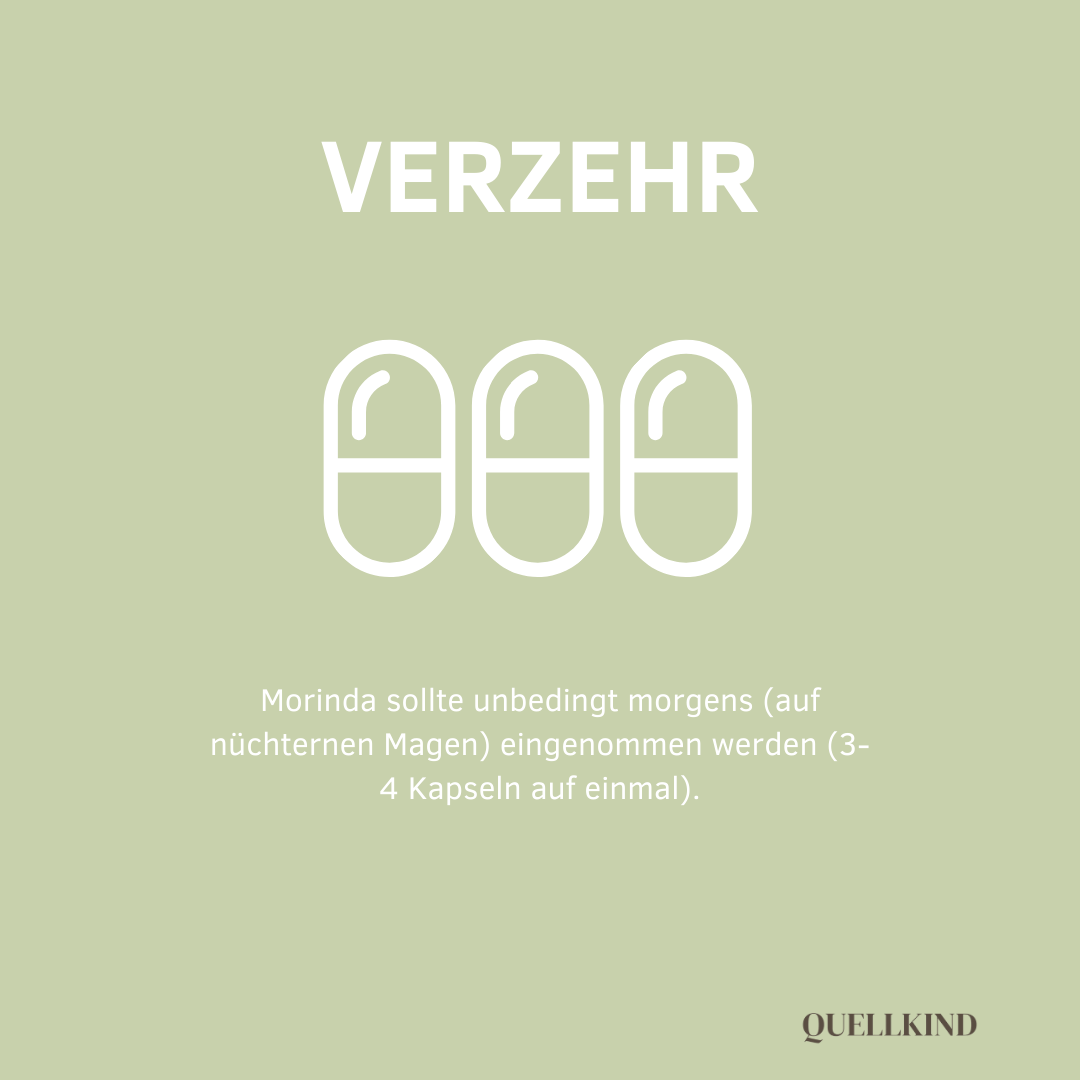 3–4 Kapseln morgens auf nüchternen Magen einnehmen