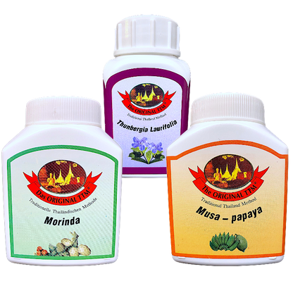 Detox-Set mit Morinda, Thunbergia und Musa Papaya Kapseln